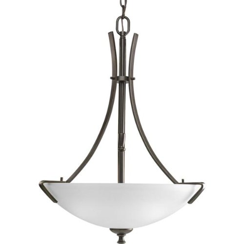 Progress Lighting P3757-20EBWB 3-Light Westin Compact Fluorescent Inverted Pendant, Antique Bronze