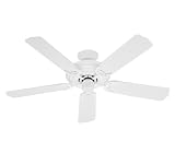 Hunter 23566 Sea Air 52-Inch 5 White Plastic Blades Ceiling Fan, White