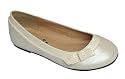 Lasonia Side Bow Ballerina Flats Dress Shoes in Pearl Ivory
