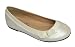 Lasonia Side Bow Ballerina Flats Dress Shoes in Pearl Ivory/ FREE SHIPPING
