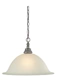 Royce Lighting RP65050-071 One-Light Pendant, 16-Inch Diameter,  Antique Bronze  with Satin Etched Glass