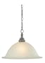 Royce Lighting RP65050-071 One-Light Pendant, 16-Inch Diameter,  Antique Bronze  with Satin Etched Glass