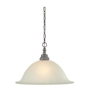 Royce Lighting RP65050-071 One-Light Pendant, 16-Inch Diameter, Antique Bronze with Satin Etched... by