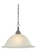 Royce Lighting RP65050-071 One-Light Pendant, 16-Inch Diameter,  Antique Bronze  with Satin Etched Glass