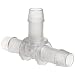 Value Plastics T690-9 Tee Tube Fitting with 600 Series Barbs, 5/8" (16.0 mm) ID Tubing, Clear Polycarbonate (25-Pack)