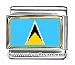 Saint Lucia Photo Flag Italian Charm Bracelet Jewelry Link