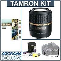 Tamron SP 60mm f/2 Di II 1:1 Macro AF Built-in Motor Lens Kit, for All Nikon Digital Cameras with Tiffen 55mm Photo Essentials Filter Kit, Lens Cap Leash, Professional Lens Cleaning Kit