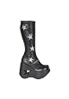 Gothic Boots With Glitter Stars And 5.25 Inch Platform