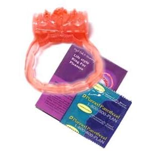 Humming Butterfly Vibrating Ring and Condom Combo