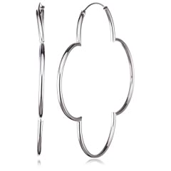 VINANI Damen Creolen large Hoop Flower Silber 925 CFW1