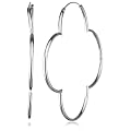 VINANI Damen Creolen large Hoop Flower Silber 925 CFW1