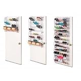 36 Pair Over The Door Metal and Plastic Shoe Rack (White) (23.75" H x 23"W x 7.5"D (each section))