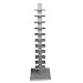 Spine Media Tower/Bookshelf - Silver