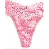 Victoria's Secret Cheekiest lace-waist lace thong Black
