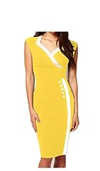 Sexy V-neck Spring Fall Winter Polyester/Rayon/Spandex Vintage Cocktail Knee Length Long Sleeves Sleeveless Evening Dress/Wedding Party Dress 