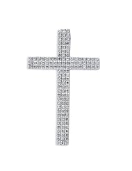 18K White Gold 0.52cttw Round Diamond Pendant