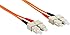 C2G / Cables To Go 09115 SC-SC 62.5/125 OM1 Duplex Multimode PVC Fiber Optic Cable, Orange (3 Meter/9.84 Feet)