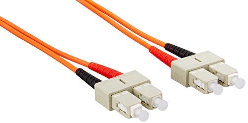 C2G / Cables To Go 09115 SC-SC 62.5/125 OM1 Duplex Multimode PVC Fiber Optic Cable, Orange (3 Meter/9.84 Feet)