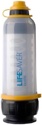 Lifesaver Bottle 4000 Ultra Filtration Water Bottle with Activated Carbon Inserts(4pk), Pre-Filter Disk(2pk)