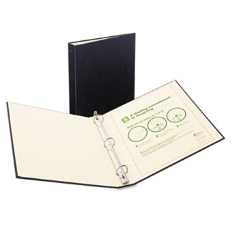 Recyclable Ring Binder With EZ-Turn Rings, 1-1/2 Capacity, Black
