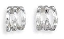 Ear Cuff 3 Row Polished Sterling Silver  By Goldfinger