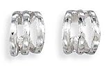 Ear Cuff 3 Row Polished Sterling Silver  By Goldfinger