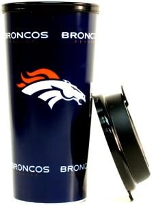 NFL Officially Licensed Denver Broncos 16 Oz Insulated Coffee Travel Tumbler Mug Cup