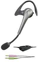 Cyber Acoustics Mono Mini Headset/Microphone with in-line volune/mute AC-740