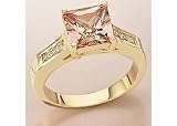 Bay Studio Beige Rectangular Stone Ring GOLD 7 Ring
