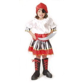 Caribbean Pirate Girl Dress up Costume Play Halloween S