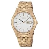 Seiko Wrist Watches-Seiko SJN040 Gold Tone Day-Date Calendar Men Watch by Seiko