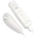 Permium White / Clear 2 Tone Silicone Skin Cover Case for Nintendo Wii Remote Controller & Nunchuk