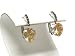 Bronze Cubic Zirconia Heart Earrings Fashion Jewelry