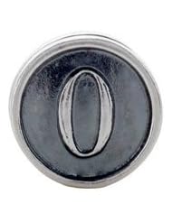 Kera Sterling Silver Numeral 0 Cylinder Bead