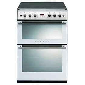 60cm Premier 2 Embossed Dual Fuel Cooker c/w 4 Burner Gas Hob Stainless Steel (61DFDO_SS)