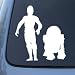 Search : R2-D2 & C-3PO - Star Wars - Vinyl Decal Sticker #A1411 | Vinyl Color: White