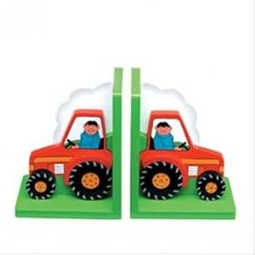 Children's Wooden Bookends - Tractor