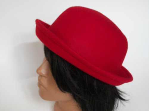 Derby hat Bowler hat unisex (Red)