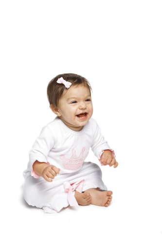 Mud Pie Baby Little Princess Crown Long Sleeve Sleeper, Size Newborn to 6 Months
