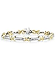 1/2 Carat Diamond Bracele Two Toned 14K Gold
