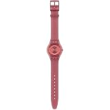 Swatch Women's Skin SFR103 Pink Rubber Quartz Watch with Pink Dial