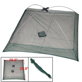 76 x 76cm Umbrella Crab Trap Bait Cast Lures Fishing Dip Net Green