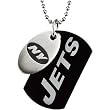 Stainless Steel New York Jets Logo Double Dog Tag Necklace