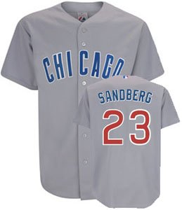 Chicago Cubs Ryne Sandberg Replica Throwback Jersey (Road) - X-Large