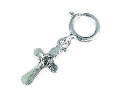 Nagel - Piercing Kreuz mit Stein klar - NP046A Preisvergleich