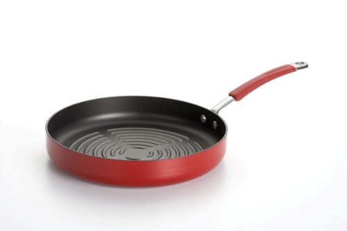 KitchenAid Nonstick 11-Inch Deep Round Grill Pan, Red