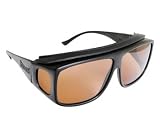 Sport Fitovers Sunglasses - Frame:Black Lens:Amber Polarized