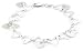 Sterling Silver B2336 Women's Heart Mother of Pearl Drops Bracelet