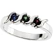14K Yellow or White Gold Mother's Ring - 3 Stone