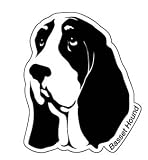 ☆バセットハウンド☆DOG FACEステッカー/防水加工...